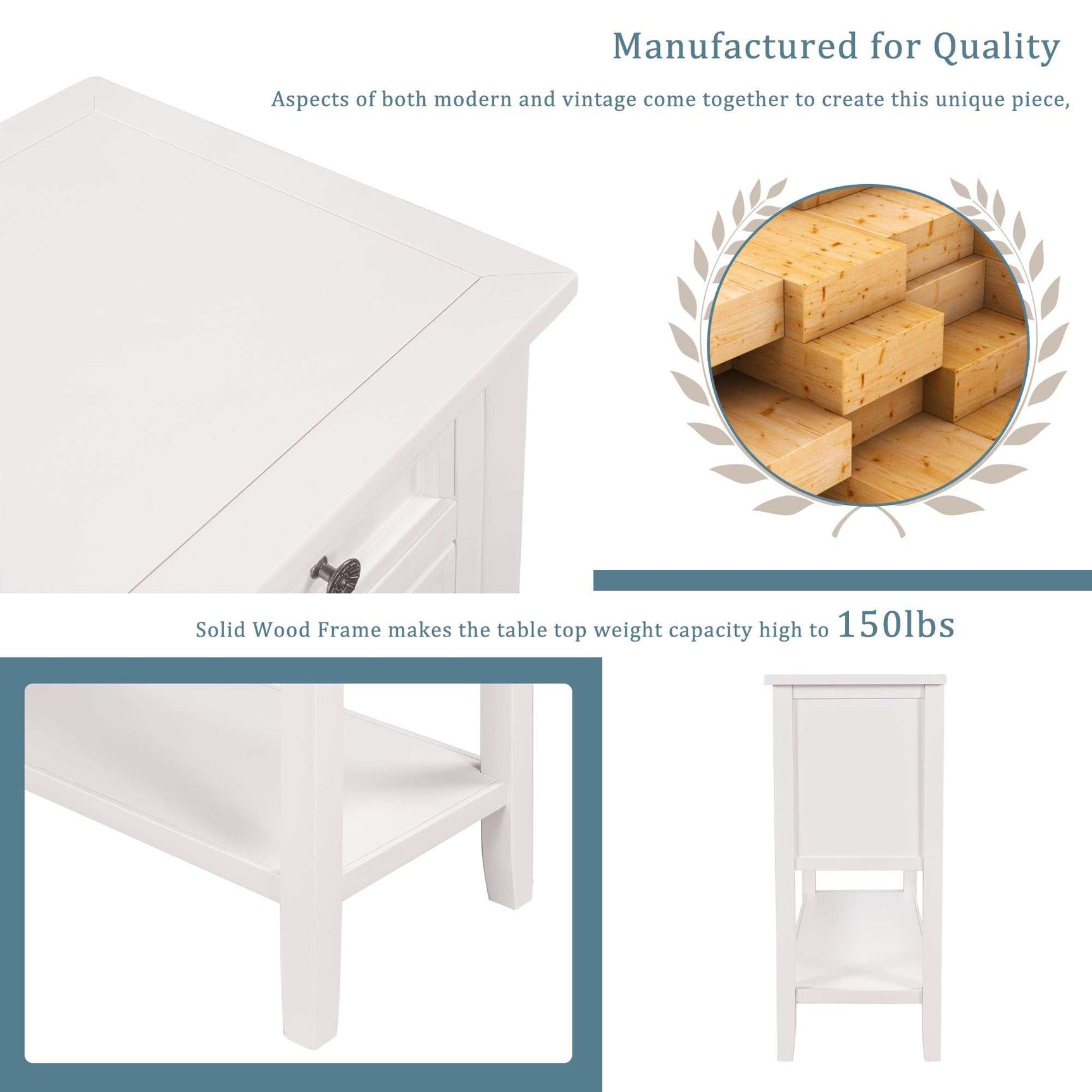 Havasu Modern Console Table White - Ornate Home