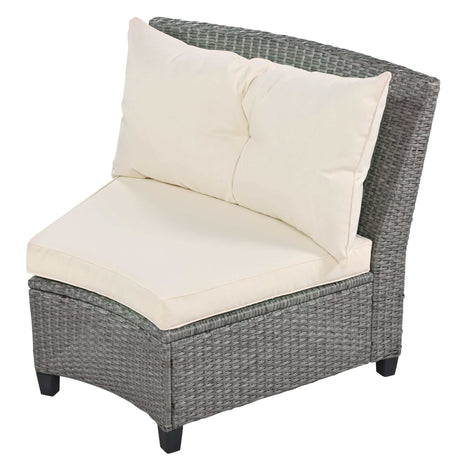 Haven Fan-shaped Rattan Suit Combination - Ornate Home