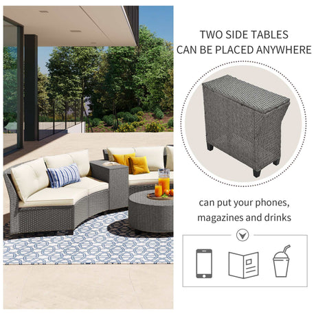 Haven Fan-shaped Rattan Suit Combination - Ornate Home