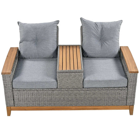 Hawaii Adjustable Outdoor Loveseat with Storage - Ornate Home