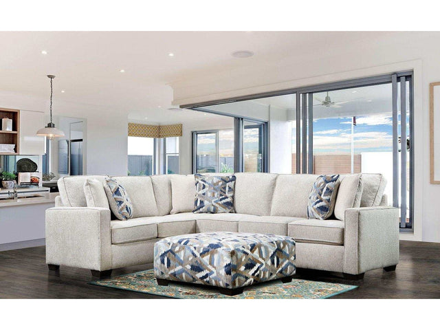 Heathfield Ivory L Shape Sectional Sofa - Ornate Home