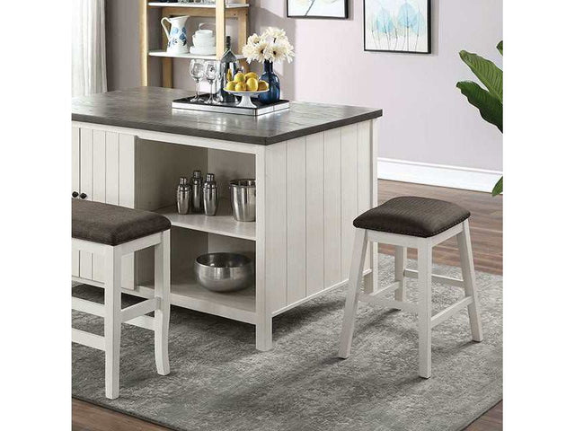 Heidelberg Off-White/Dark Gray Counter Height Table - Ornate Home