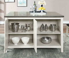 Heidelberg Off-White/Dark Gray Counter Height Table - Ornate Home