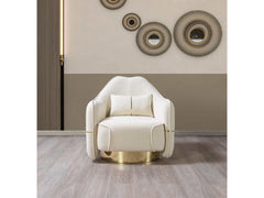Helena Ivory Velvet Chair - Ornate Home