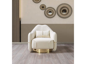 Helena Ivory Velvet Chair - Ornate Home