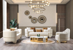 Helena Ivory Velvet Chair - Ornate Home