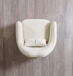 Helena Ivory Velvet Chair - Ornate Home