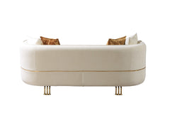 Helena Ivory Velvet Sofa & Loveseat - Ornate Home