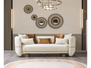 Helena Ivory Velvet Sofa & Loveseat - Ornate Home