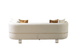 Helena Ivory Velvet Sofa & Loveseat - Ornate Home