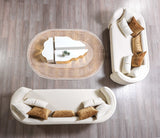 Helena Ivory Velvet Sofa & Loveseat - Ornate Home