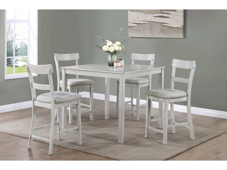 Henderson Driftwood 5-Piece Counter Height Dining Set - Ornate Home