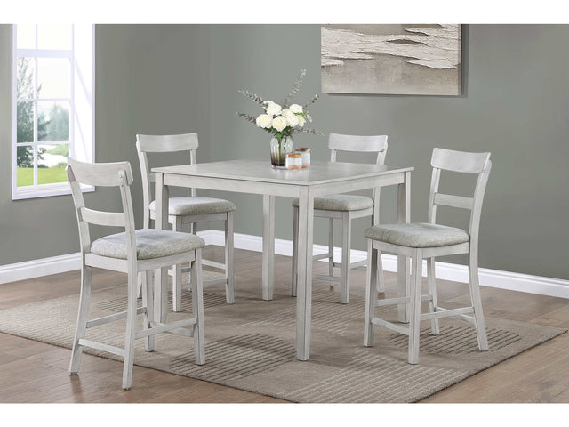 Henderson Driftwood 5-Piece Counter Height Dining Set - Ornate Home