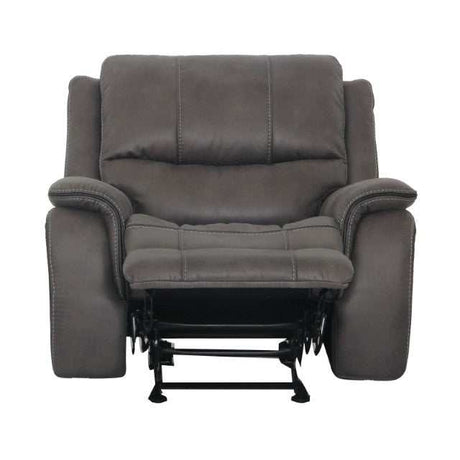 Henricus Dark Gray Glider Recliner - Ornate Home