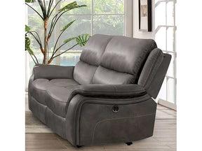 Henricus Dark Gray Loveseat - Ornate Home