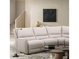 Hestia Beige Top Grain Leather Match Power Sectional - Ornate Home