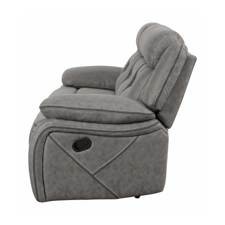 Higgins Grey 2pc Motion Living Room Set - Ornate Home