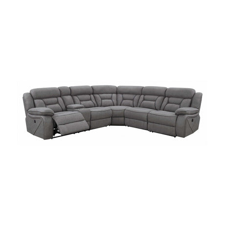 Higgins Grey 4pc Power Sectional - Ornate Home