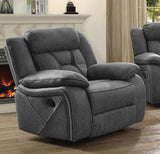 Higgins Grey Glider Recliner - Ornate Home