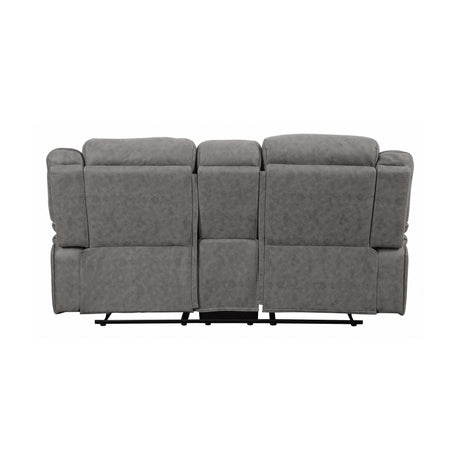 Higgins Grey Motion Loveseat w/ Console - Ornate Home