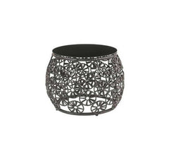 Hikre Charcoal & Black Patio Lounge Chair w/ Side Table 2pc set - Ornate Home