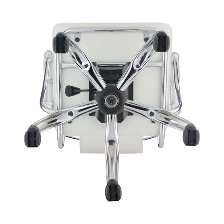 Himari White & Chrome Adjustable Height Office Chair - Ornate Home