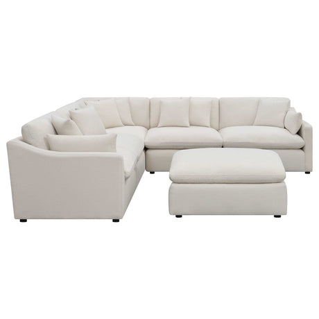 Hobson Ivory 6 Pc Sectional - Ornate Home