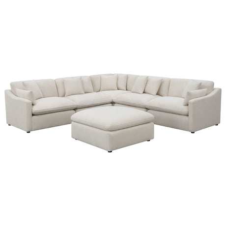 Hobson Ivory 6 Pc Sectional - Ornate Home