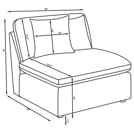 Hobson Ivory 6 Pc Sectional - Ornate Home