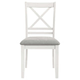 Hollis Brown / White 7 Pc Dining Set - Ornate Home