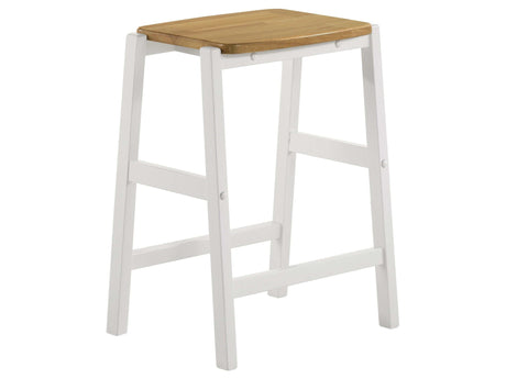 Hollis Natural / White Counter Stool - Ornate Home