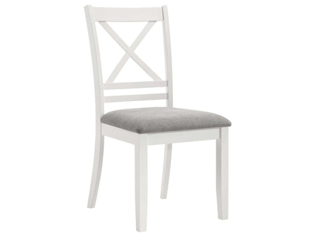Hollis White / Light Grey Side Chair - Ornate Home