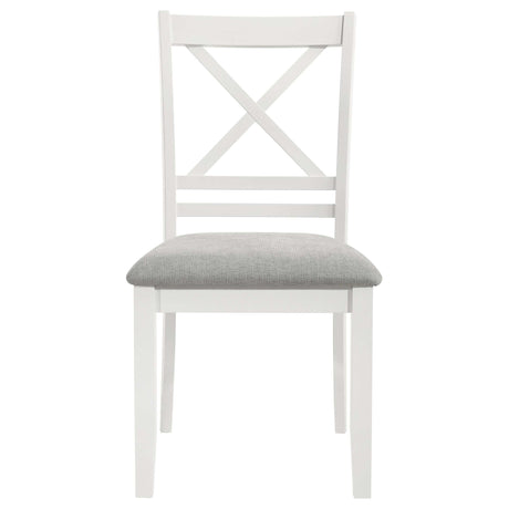 Hollis White / Light Grey Side Chair - Ornate Home