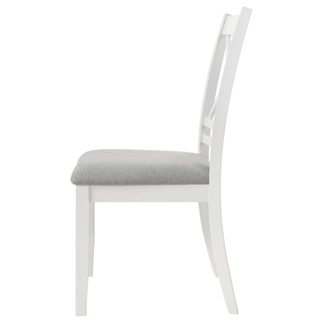 Hollis White / Light Grey Side Chair - Ornate Home