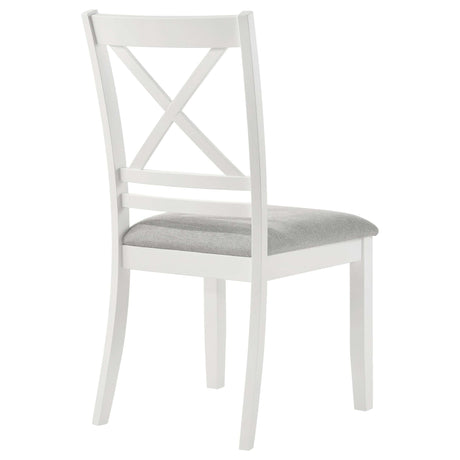 Hollis White / Light Grey Side Chair - Ornate Home