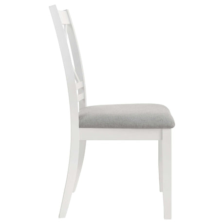 Hollis White / Light Grey Side Chair - Ornate Home
