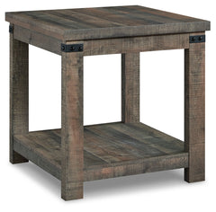Hollum Rustic Brown End Table - Ornate Home