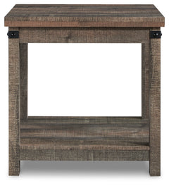 Hollum Rustic Brown End Table - Ornate Home