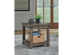 Hollum Rustic Brown End Table - Ornate Home