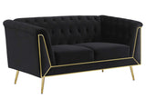 Holly Black Loveseat - Ornate Home