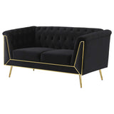 Holly Black Loveseat - Ornate Home