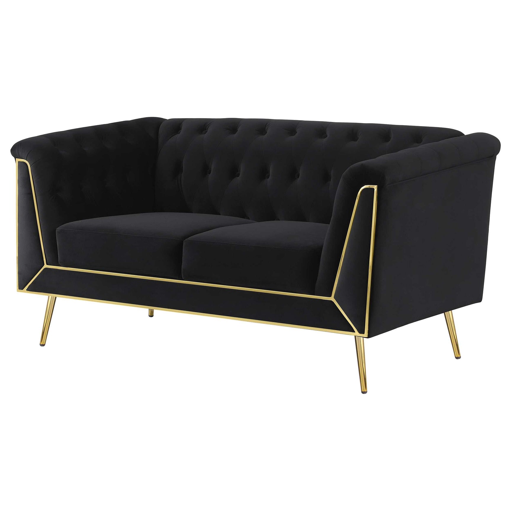 Holly Black Loveseat - Ornate Home