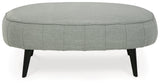Hollyann Gray Oversized Accent Ottoman - Ornate Home