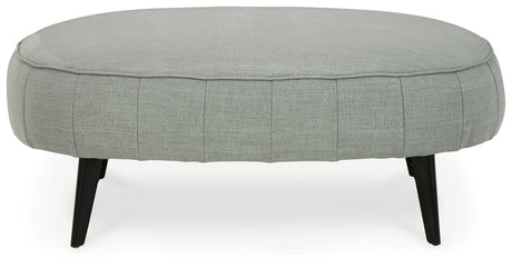 Hollyann Gray Oversized Accent Ottoman - Ornate Home