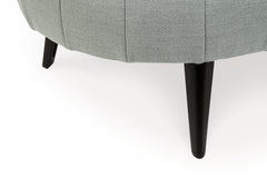Hollyann Gray Oversized Accent Ottoman - Ornate Home
