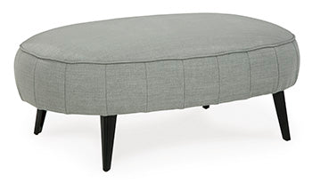 Hollyann Gray Oversized Accent Ottoman - Ornate Home