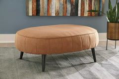 Hollyann Gray Oversized Accent Ottoman - Ornate Home