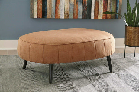 Hollyann Gray Oversized Accent Ottoman - Ornate Home