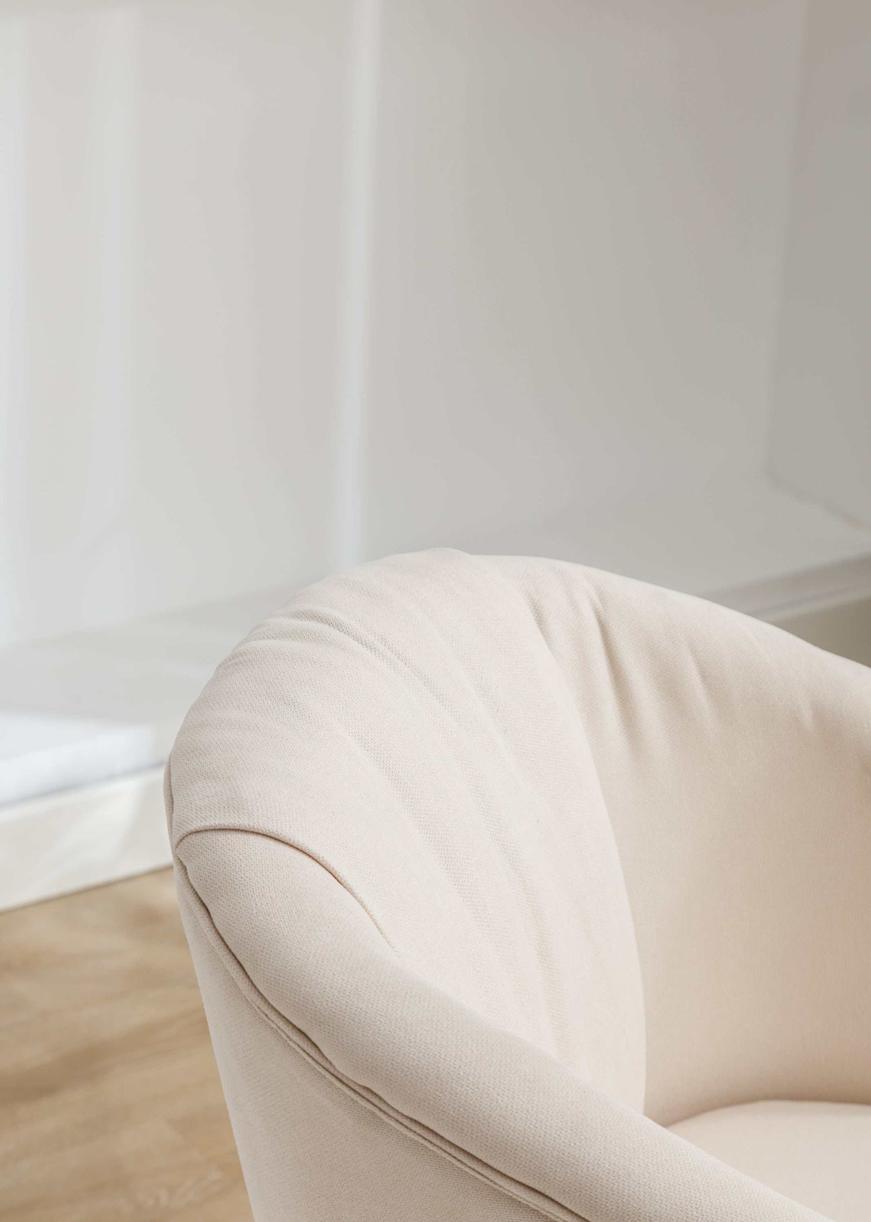 Honey Linen Swivel Auditorium Chair With Pleated Skirt Beige - Ornate Home