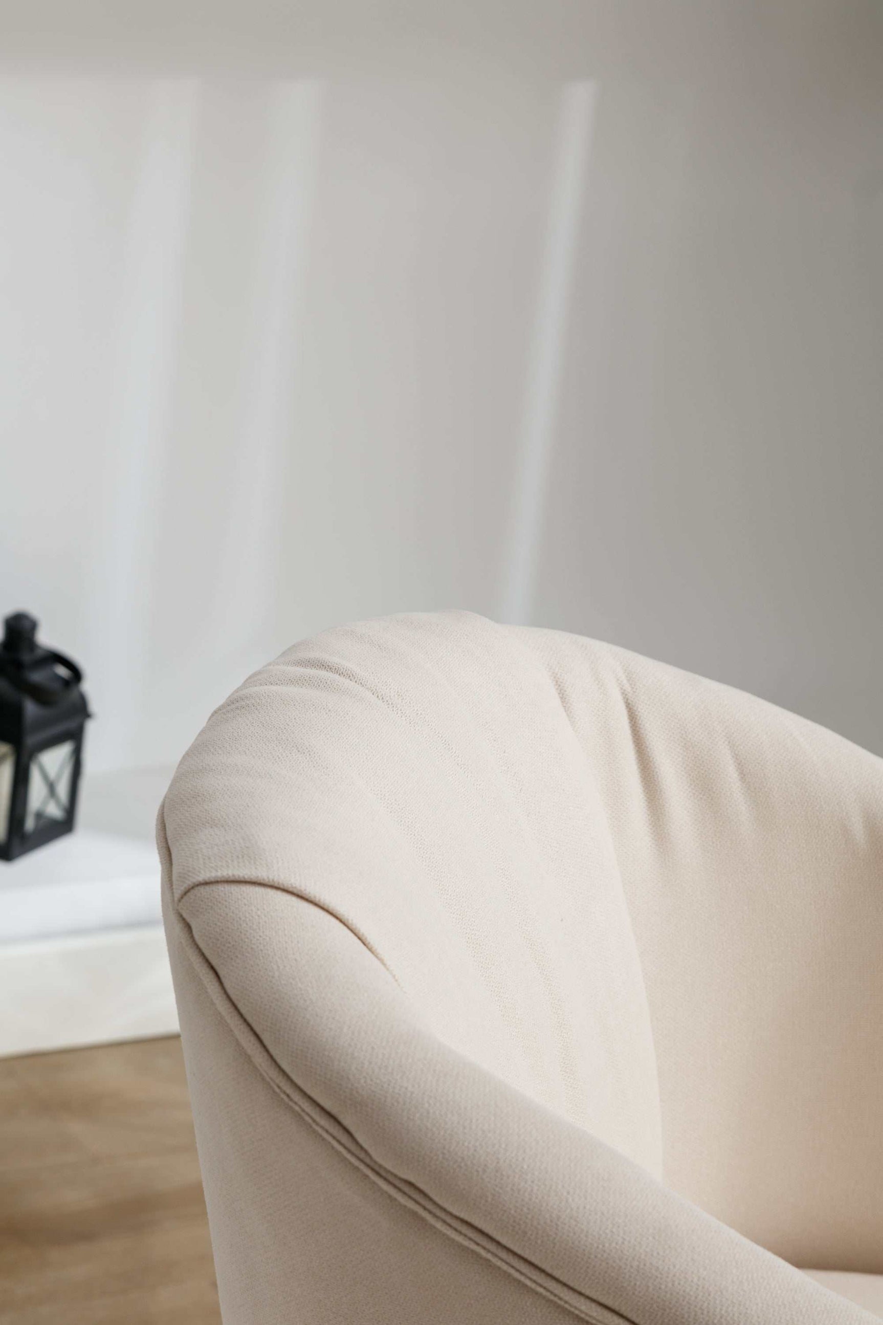 Honey Linen Swivel Auditorium Chair With Pleated Skirt Beige - Ornate Home